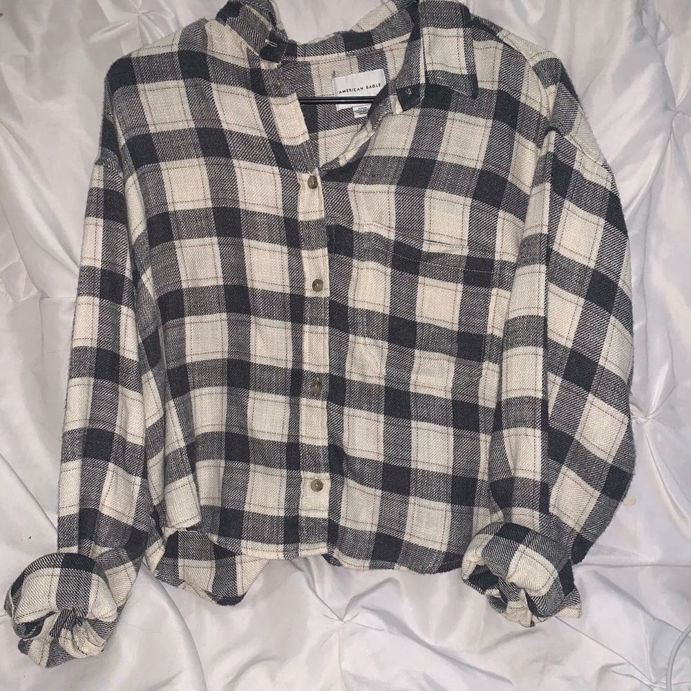 Cropped Flannel long sleeved